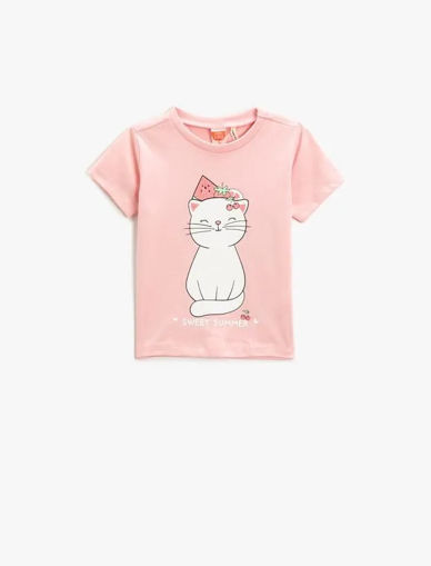 تی شرت آستین کوتاه نوزادی دخترانه کوتون Koton کد 3SMG10009AK