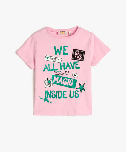 تی شرت آستین کوتاه بچگانه دخترانه کوتون Koton کد 3SKG10258AK