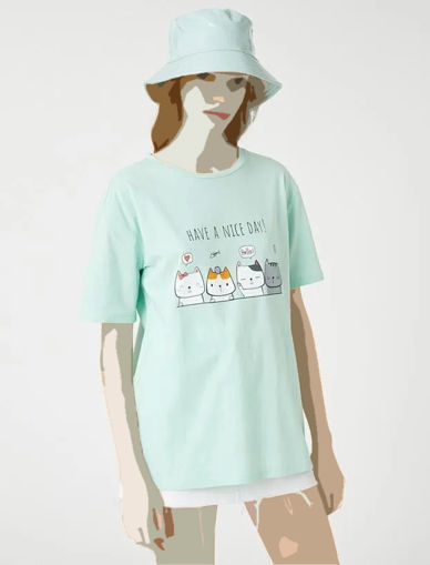 تی شرت آستین کوتاه زنانه کوتون  Koton کد 3SAL10265IK