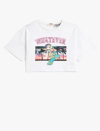 تی شرت آستین کوتاه بچگانه دخترانه کوتون Koton کد 3SKG10162AK
