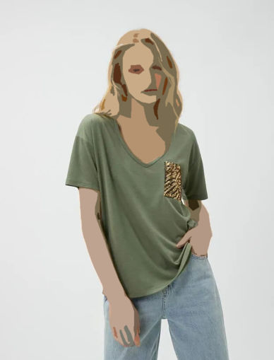 تی شرت آستین کوتاه زنانه کوتون Koton کد 3SAK50299EK