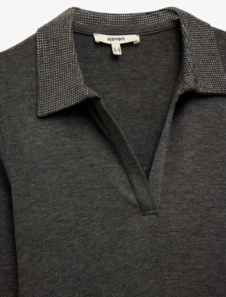 تی شرت آستین بلند زنانه کوتون Koton کد 6WAK50026EK