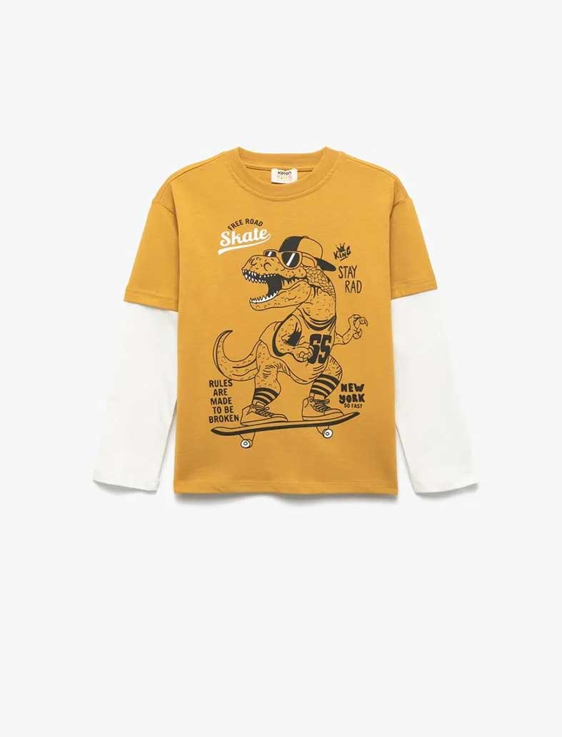 تی شرت طرح دار پسرانه  کوتون Koton کد 6WKB10068TK