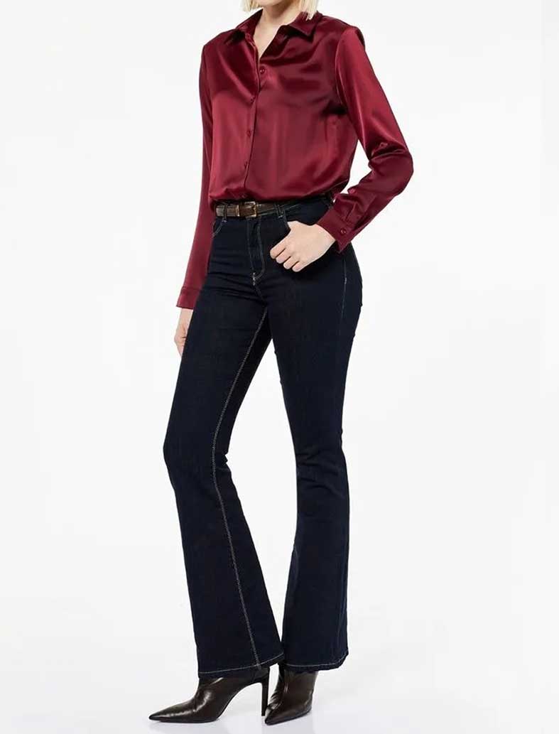 شومیز ساتن زنانه کوتون Koton کد 6WAK60030UW