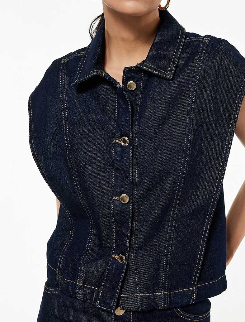 جلیقه جین زنانه کوتون Koton کد 6WAL20018MD