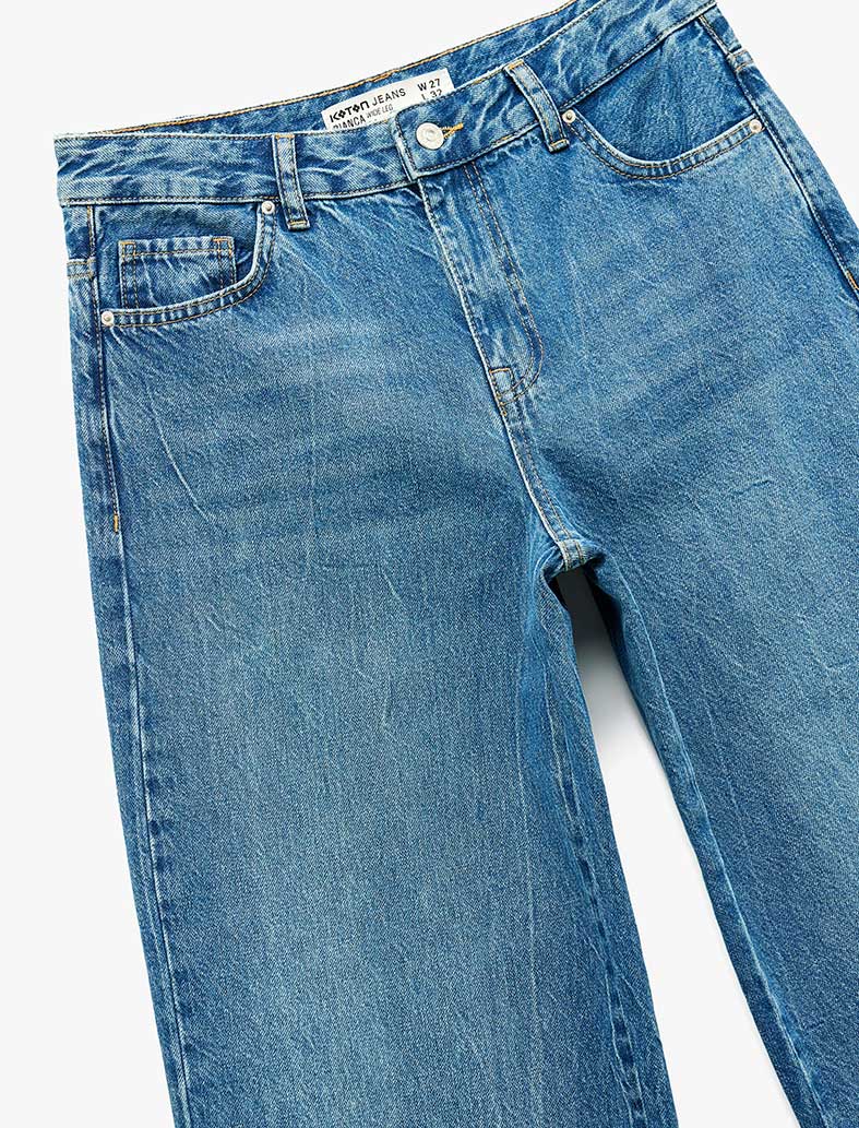 شلوار جین واید زنانه کوتون Koton کد 6WAL40196MD