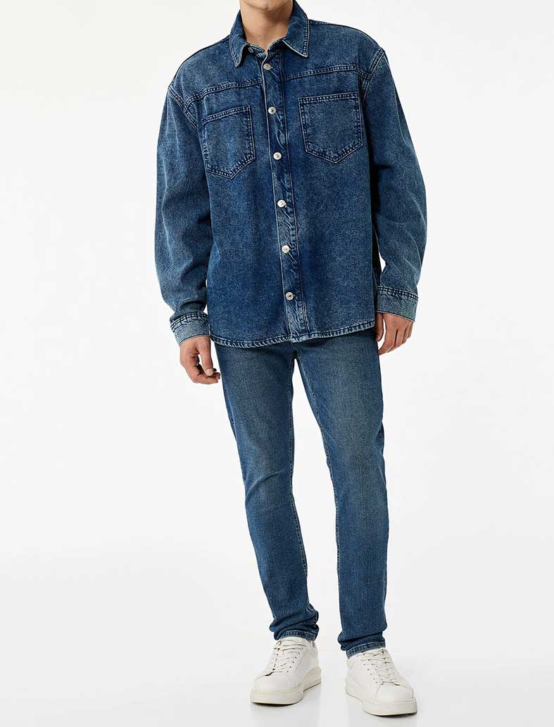 شلوار جین  اسلیم فیت مردانه کوتون Koton کد 6WAM40006ID