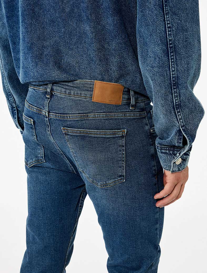 شلوار جین  اسلیم فیت مردانه کوتون Koton کد 6WAM40006ID