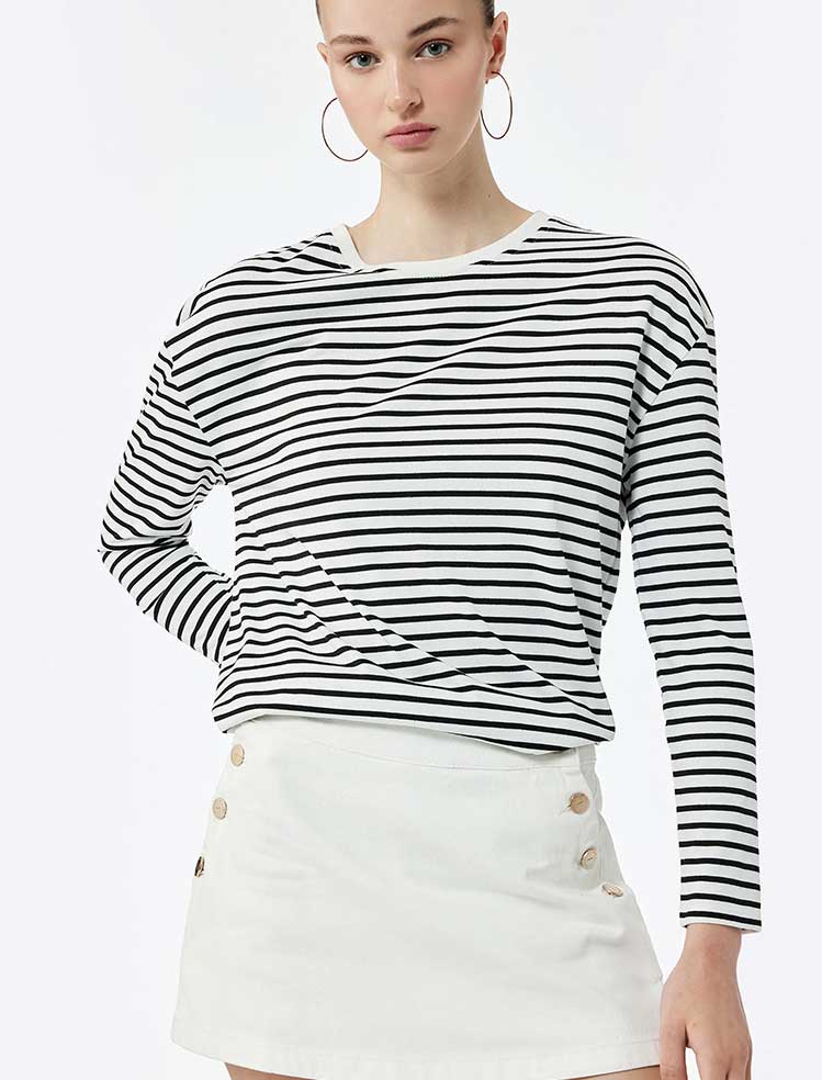 تی شرت زنانه کوتون Koton کد 6WAL10112IK