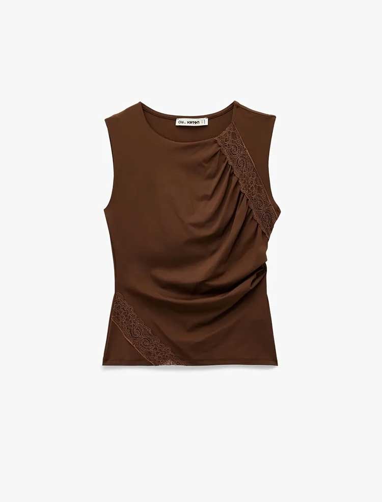 تاپ یقه اسکی زنانه کوتون Koton کد 6WAL30057IK